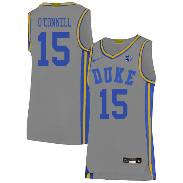 2020 Men #15 Alex O'Connell Duke Blue Devils College Basketball Jerseys Sale-Gray